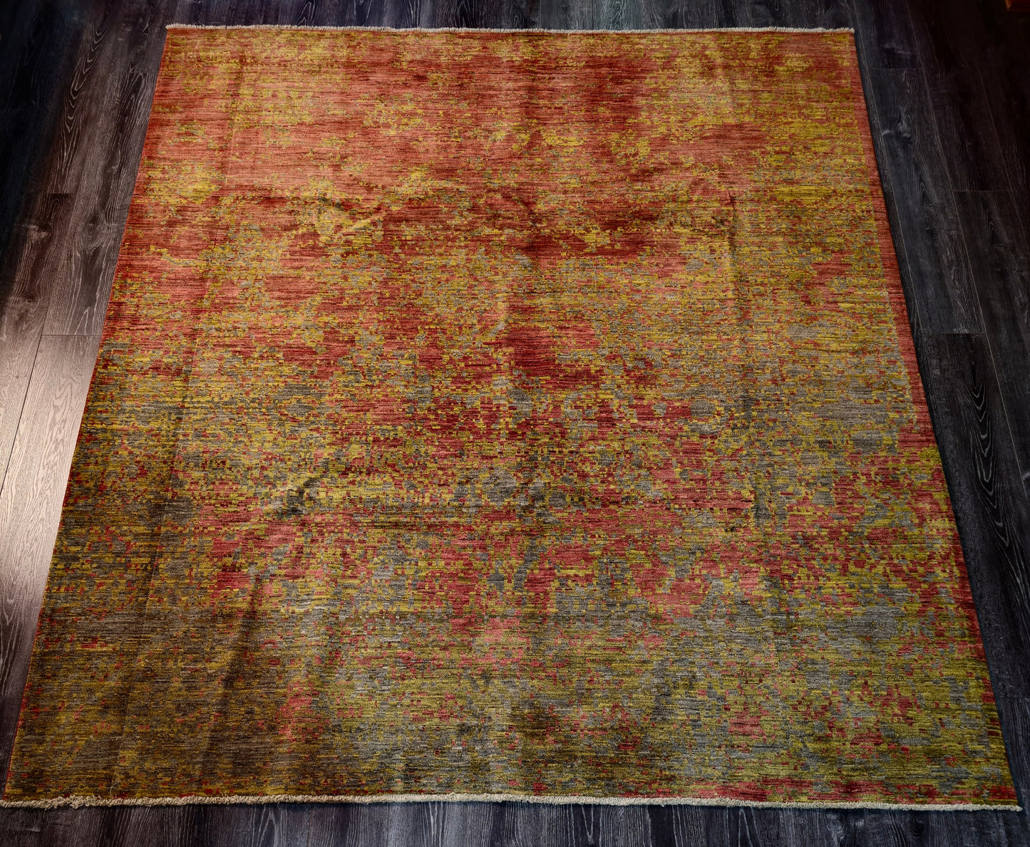 Afghan fine quality chobi modern - rust & gold L 250 X 300cm
