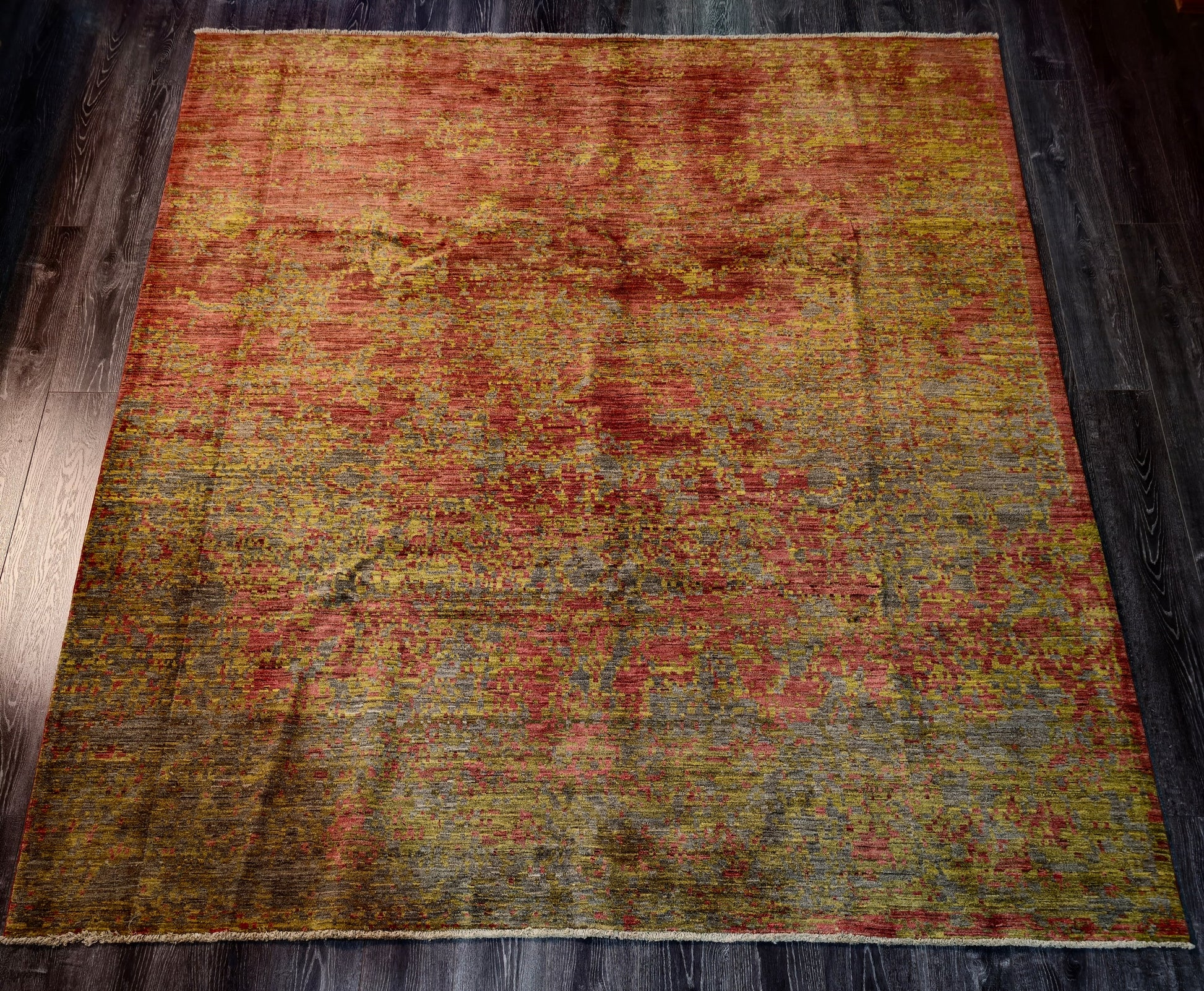 Afghan fine quality chobi modern - rust & gold L 250 X 300cm