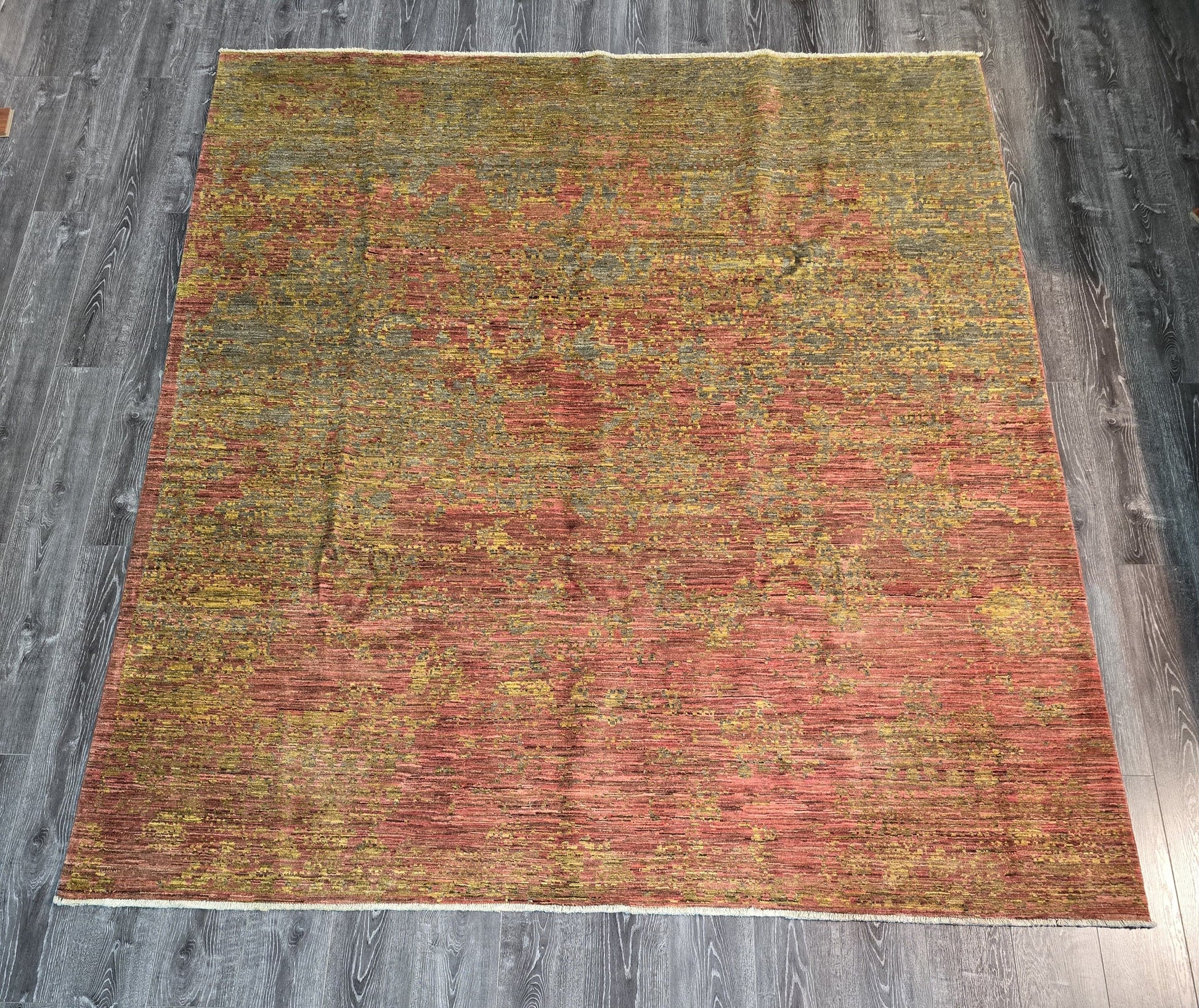 Afghan fine quality chobi modern - rust & gold L 250 X 300cm