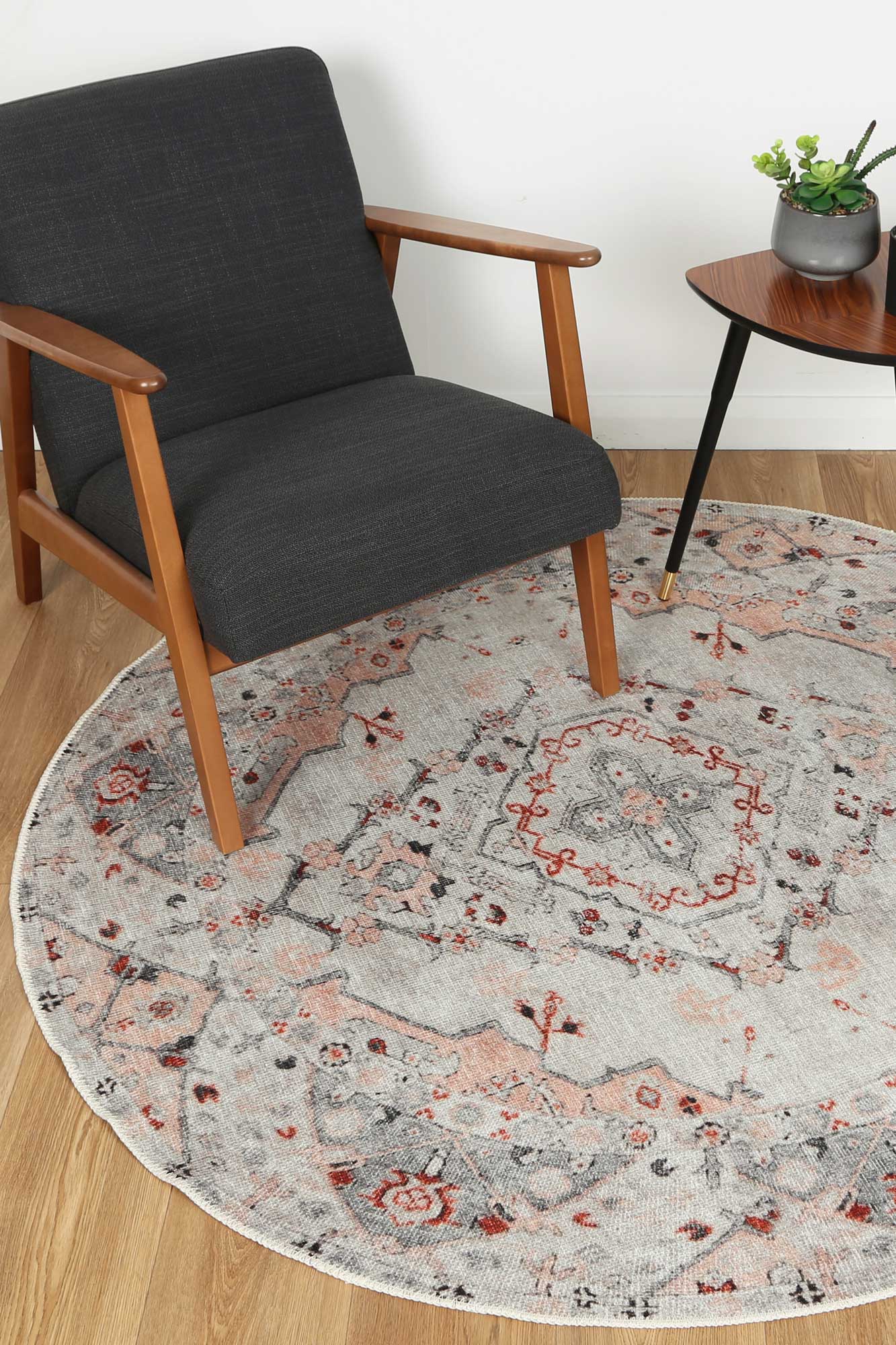 Sauville Multi Washablev Round Rug - VITAL 2463-00