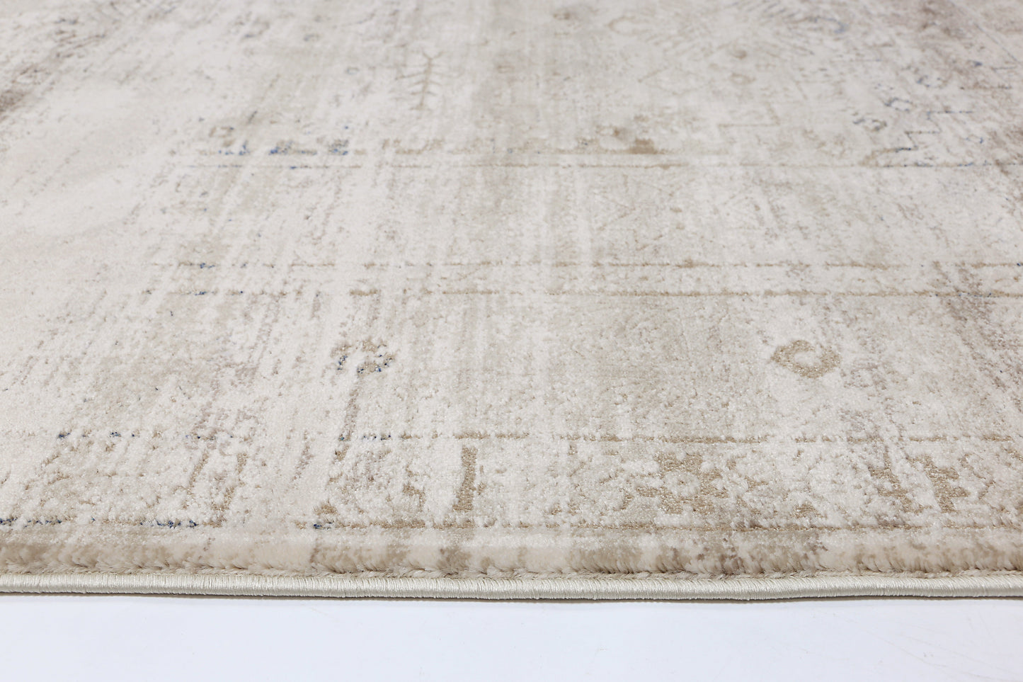 Bohemian Paradise Traditional Beige Blue Rug -04BBLU