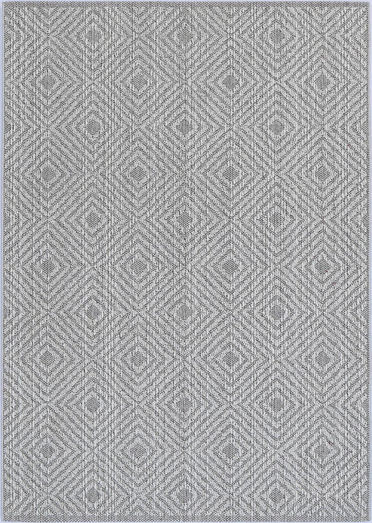 Vanuatu Walasi Ash Geometric Flatweave Rug