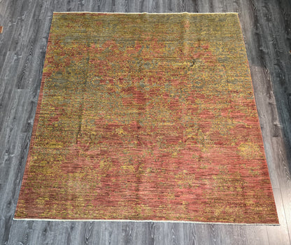 Afghan fine quality chobi modern - rust & gold L 250 X 300cm