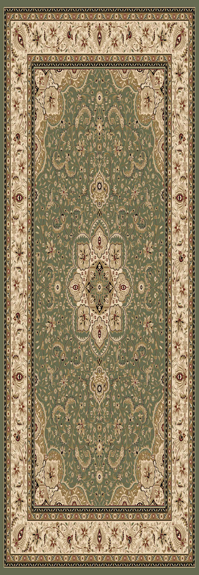 Isfahan 3891 Green ( 041 ) Only Store Item