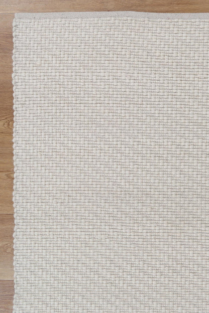 Basalt Ivory Wool Blend Textured Rug -  IVOR