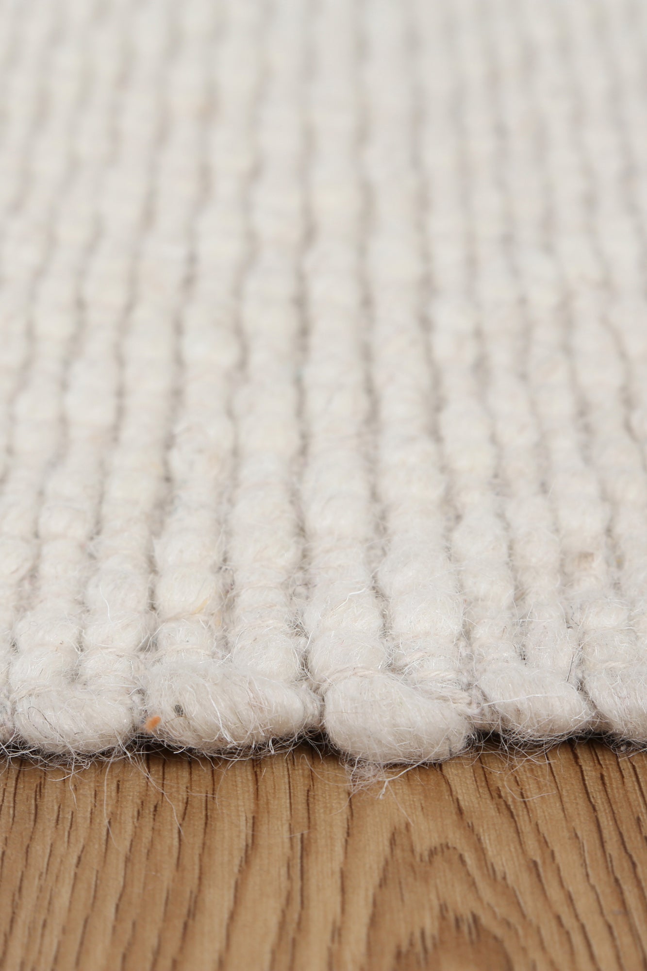 Basalt Ivory Wool Blend Textured Rug -  IVOR
