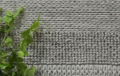 Harlow Grace Grey Wool Blend Rug