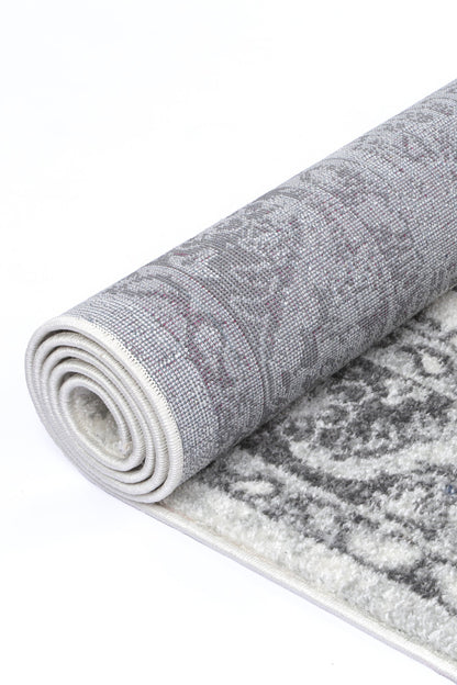 Provence Cosquer Cream Grey Traditional Rug - PROV03