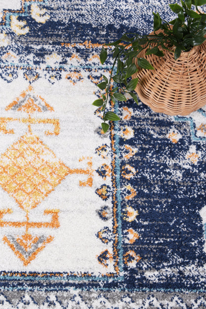 Provence Taza Blue Cream Transitional Rug - PROV06