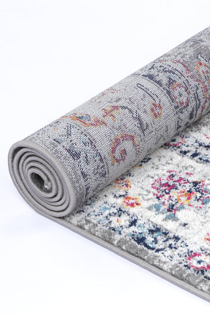 Provence Somerset Grey Multi Traditional Rug - PROV19