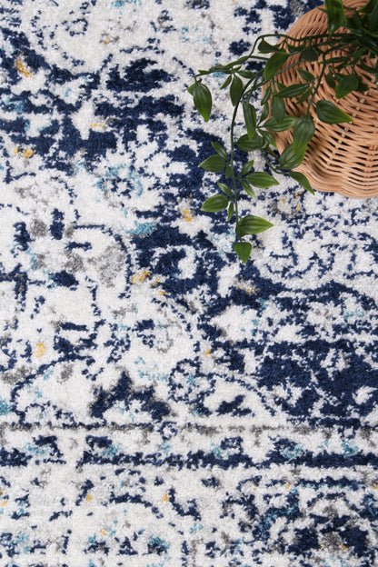 Provence Alpes Navy Multi Traditional Rug - PROV22