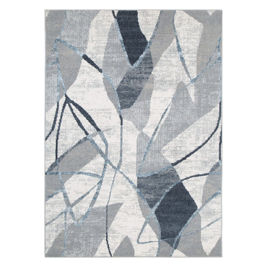 Santana Rhythm Grey Blue Rug - SANTA07