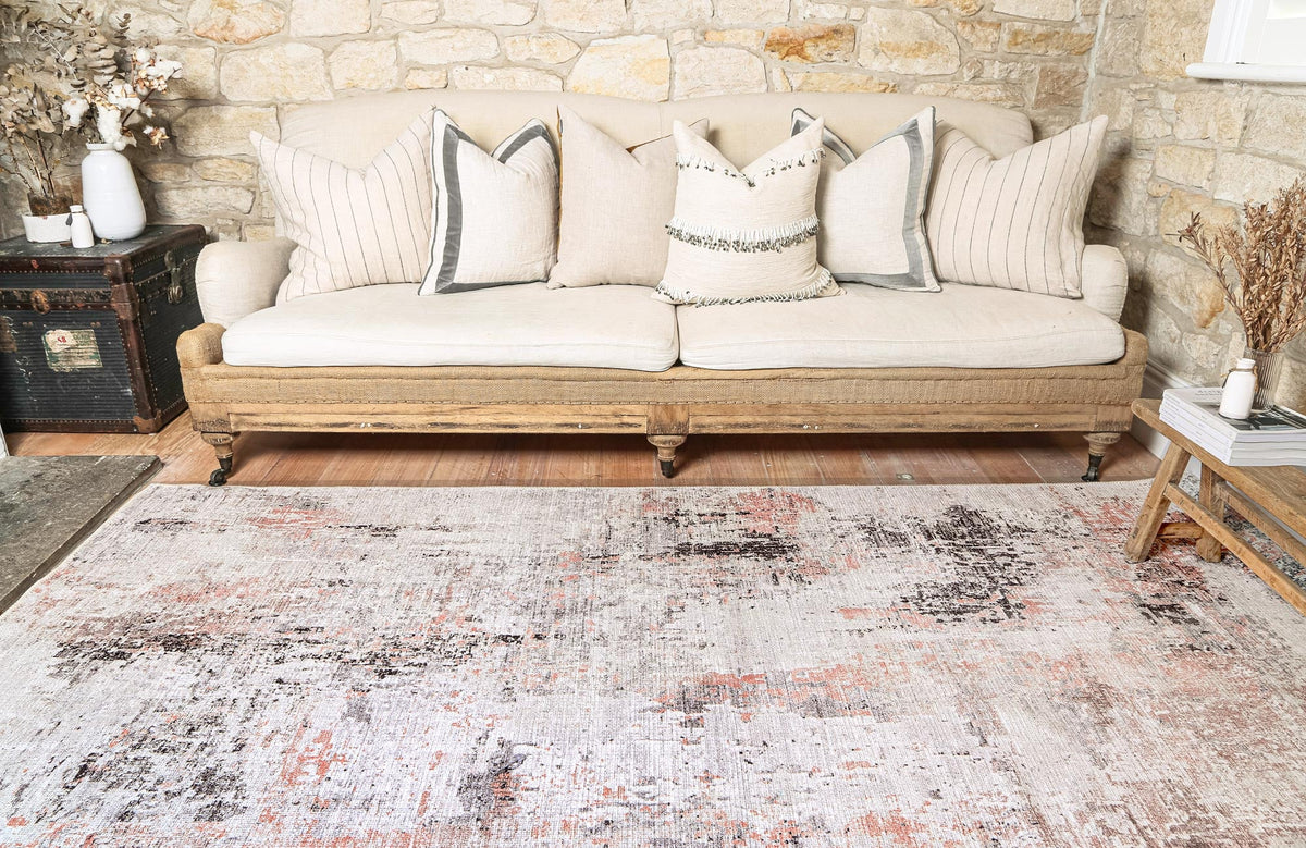 Abstract Celine Blush Washable Rug - VITAL 1525-21