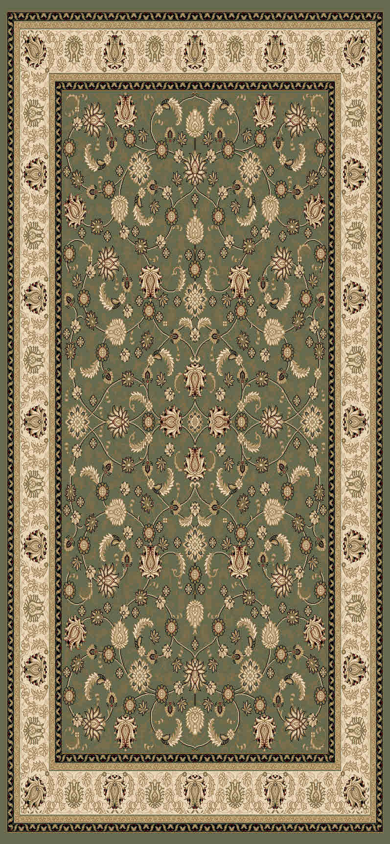 Isfahan 12679 Green ( 040 ) Only Store Item